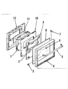 Lower & Upper Oven Door Section parts for Kenmore Range 278.4268590 (2784268590, 278 4268590) from AppliancePartsPros.com