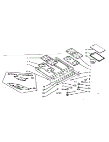 Main Top Section parts for Kenmore Range 103.7686790 (1037686790, 103 7686790) from AppliancePartsPros.com