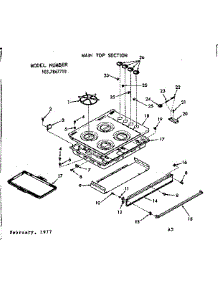 Main Top Section parts for Kenmore Range 103.7867710 (1037867710, 103 7867710) from AppliancePartsPros.com