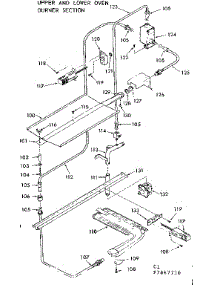Upper And Lower Oven Burner Section parts for Kenmore Range 103.7867710 (1037867710, 103 7867710) from AppliancePartsPros.com