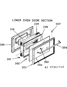 Lower Oven Door Section parts for Kenmore Range 103.7867710 (1037867710, 103 7867710) from AppliancePartsPros.com