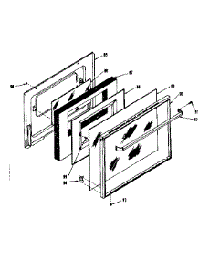 Oven Door Model 119.7498610 parts for Kenmore Range 911.7498610 (9117498610, 911 7498610) from AppliancePartsPros.com