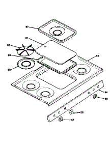 Cooktop Section parts for Kenmore Range 911.7498610 (9117498610, 911 7498610) from AppliancePartsPros.com