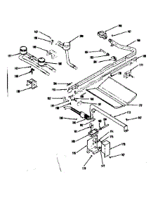 Oven Burner And Top Burners Section parts for Kenmore Range 911.7498610 (9117498610, 911 7498610) from AppliancePartsPros.com