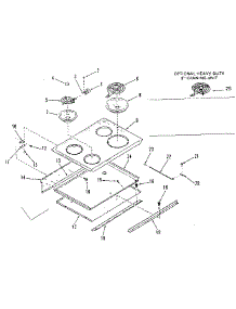 Main Top Section parts for Kenmore Range 911.4528611 (9114528611, 911 4528611) from AppliancePartsPros.com