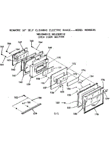 Oven Door Section parts for Kenmore Range 103.9368112 (1039368112, 103 9368112) from AppliancePartsPros.com