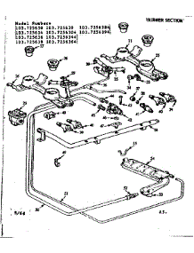Burner Section parts for Kenmore Range 103.7256304 (1037256304, 103 7256304) from AppliancePartsPros.com