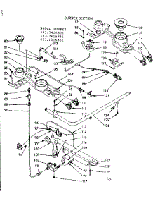 Burner Section parts for Kenmore Range 103.7416801 (1037416801, 103 7416801) from AppliancePartsPros.com