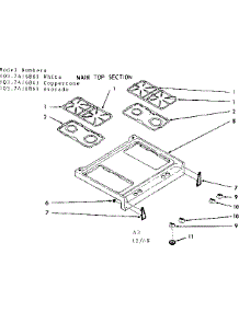 Main Top Section parts for Kenmore Range 103.7416861 (1037416861, 103 7416861) from AppliancePartsPros.com