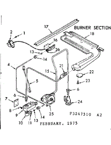 Burner Section parts for Kenmore Range 103.3247520 (1033247520, 103 3247520) from AppliancePartsPros.com