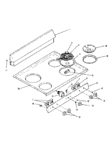 Backguard And Cooktop parts for Kenmore Range 119.9088710 (1199088710, 119 9088710) from AppliancePartsPros.com