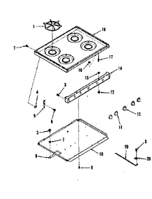 Main Top Section parts for Kenmore Range 911.7148610 (9117148610, 911 7148610) from AppliancePartsPros.com