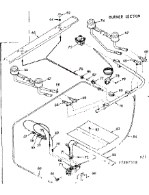 Burner Section parts for Kenmore Range 911.7207510 (9117207510, 911 7207510) from AppliancePartsPros.com