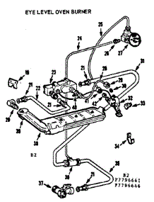Eye Level Oven Burner parts for Kenmore Range 103.7796646 (1037796646, 103 7796646) from AppliancePartsPros.com