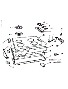 Maintop And Body Section parts for Kenmore Range 103.7906314 (1037906314, 103 7906314) from AppliancePartsPros.com