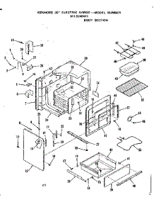 Body Section parts for Kenmore Range 911.9248411 (9119248411, 911 9248411) from AppliancePartsPros.com