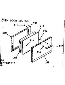 Oven Door Section parts for Kenmore Range 911.7107811 (9117107811, 911 7107811) from AppliancePartsPros.com