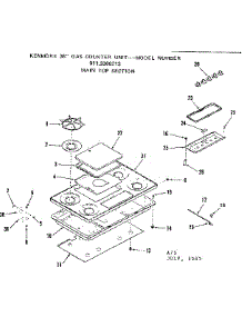 Main Top Section parts for Kenmore Range 911.3368213 (9113368213, 911 3368213) from AppliancePartsPros.com