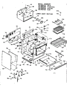 Lower Body Section parts for Kenmore Range 103.9867314 (1039867314, 103 9867314) from AppliancePartsPros.com