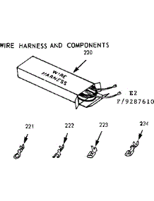 Wire Harness And Components parts for Kenmore Range 911.9287610 (9119287610, 911 9287610) from AppliancePartsPros.com