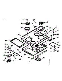Main Top Section parts for Kenmore Range 103.9357211 (1039357211, 103 9357211) from AppliancePartsPros.com