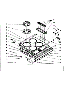 Main Top Section parts for Kenmore Range 103.7846840 (1037846840, 103 7846840) from AppliancePartsPros.com