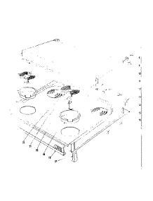 Cook Top Section parts for Kenmore Range 101.913631 (101913631, 101 913631) from AppliancePartsPros.com