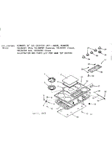 Main Top Section parts for Kenmore Range 103.3367211 (1033367211, 103 3367211) from AppliancePartsPros.com