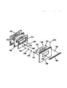 Door Section parts for Kenmore Range 911.95071790 (91195071790, 911 95071790) from AppliancePartsPros.com