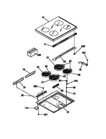 Cooktop parts for Kenmore Range 911.95071790 (91195071790, 911 95071790) from AppliancePartsPros.com