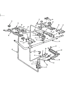 Burner Section parts for Kenmore Range 103.710620 (103710620, 103 710620) from AppliancePartsPros.com