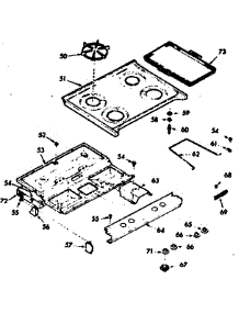 Main Top Section parts for Kenmore Range 103.7187242 (1037187242, 103 7187242) from AppliancePartsPros.com