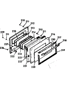 Oven Door Section parts for Kenmore Range 103.7187242 (1037187242, 103 7187242) from AppliancePartsPros.com
