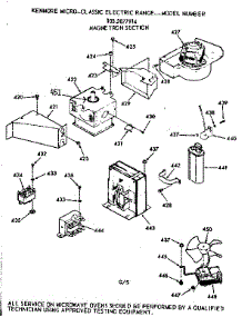 Magnetron Section parts for Kenmore Range 103.9877914 (1039877914, 103 9877914) from AppliancePartsPros.com