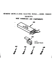 Wire Harnesses And Components parts for Kenmore Range 103.9877914 (1039877914, 103 9877914) from AppliancePartsPros.com