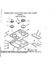 Main Top Section parts for Kenmore Range 103.9877914 (1039877914, 103 9877914) from AppliancePartsPros.com