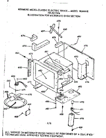 Microwave Oven Section parts for Kenmore Range 103.9877914 (1039877914, 103 9877914) from AppliancePartsPros.com