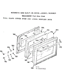 Full Glass Upper Oven And Lower Broiler Door parts for Kenmore Range 103.3248092 (1033248092, 103 3248092) from AppliancePartsPros.com