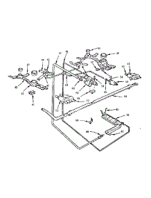Burner Section parts for Kenmore Range 103.715610 (103715610, 103 715610) from AppliancePartsPros.com