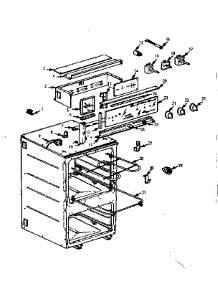 Control Panel And Element Section parts for Kenmore Range 103.4073710 (1034073710, 103 4073710) from AppliancePartsPros.com
