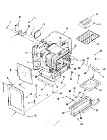 Oven Body Section parts for Kenmore Range 911.7398610 (9117398610, 911 7398610) from AppliancePartsPros.com