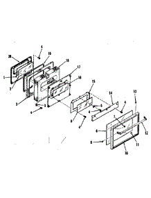 Oven Door Section parts for Kenmore Range 911.7398610 (9117398610, 911 7398610) from AppliancePartsPros.com