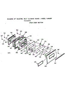 Oven Door Section parts for Kenmore Range 911.9347911 (9119347911, 911 9347911) from AppliancePartsPros.com