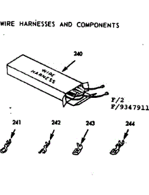 Wire Harness And Components parts for Kenmore Range 911.9347911 (9119347911, 911 9347911) from AppliancePartsPros.com