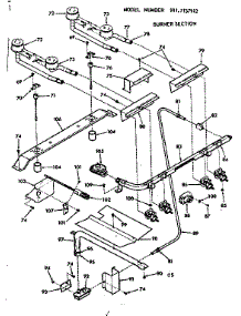 Burner Section parts for Kenmore Range 911.7157912 (9117157912, 911 7157912) from AppliancePartsPros.com