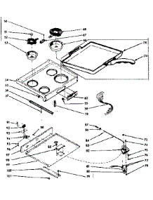 Main Top Section parts for Kenmore Range 103.9396760 (1039396760, 103 9396760) from AppliancePartsPros.com
