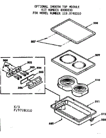Optional Smooth Top Module parts for Kenmore Range 119.9748310 (1199748310, 119 9748310) from AppliancePartsPros.com