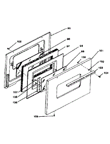 Oven Door parts for Kenmore Range 119.9068710 (1199068710, 119 9068710) from AppliancePartsPros.com