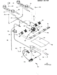 Burner Section parts for Kenmore Range 911.7227610 (9117227610, 911 7227610) from AppliancePartsPros.com