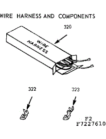 Wire Harness And Components parts for Kenmore Range 911.7227610 (9117227610, 911 7227610) from AppliancePartsPros.com